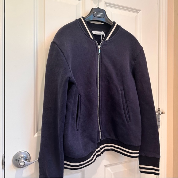 Marella Label-replaced with Intrend Cotton Jacket Size:S US 4/6 Dark Blue Spring - Picture 6 of 12